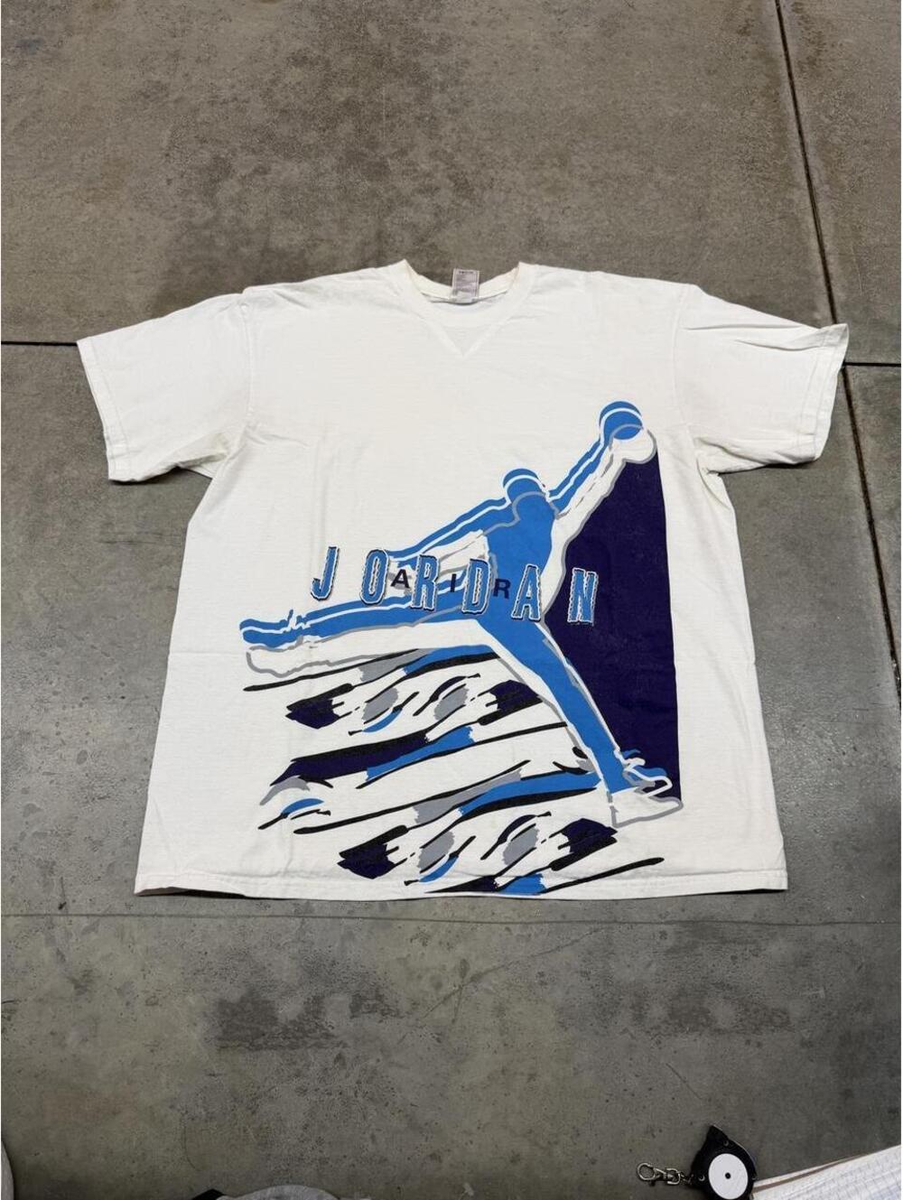 vintage air jordan grape big logo basketball shirt size xl